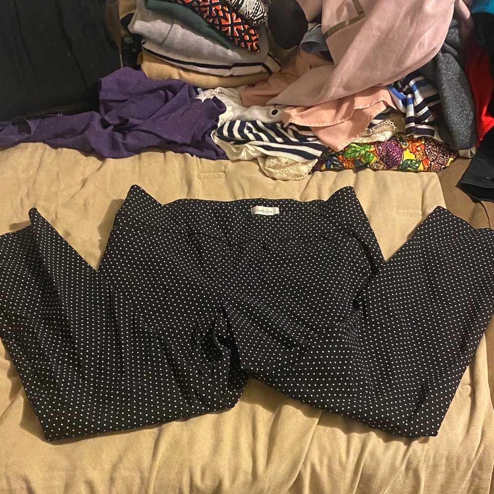 Van Heusen Black and White Polka Dot Trousers